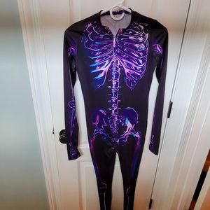 Halloween Womens Glow in Dark Skeleton body suit